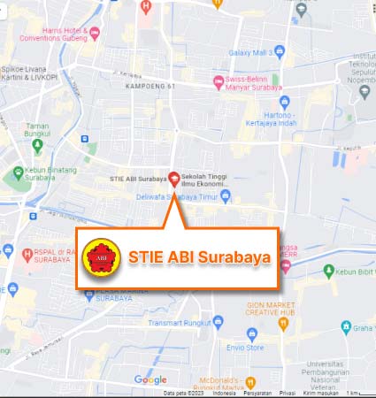 Campus Map & Location (Google Map) Artha Bodhi Iswara College of Economic Surabaya Nomor